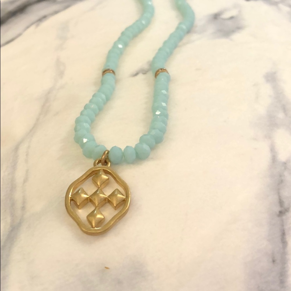 Turquoise beaded necklace